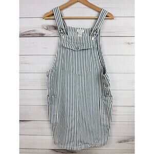 Vintage Jones New York Sport Pinstriped Overall Dress Blue White M